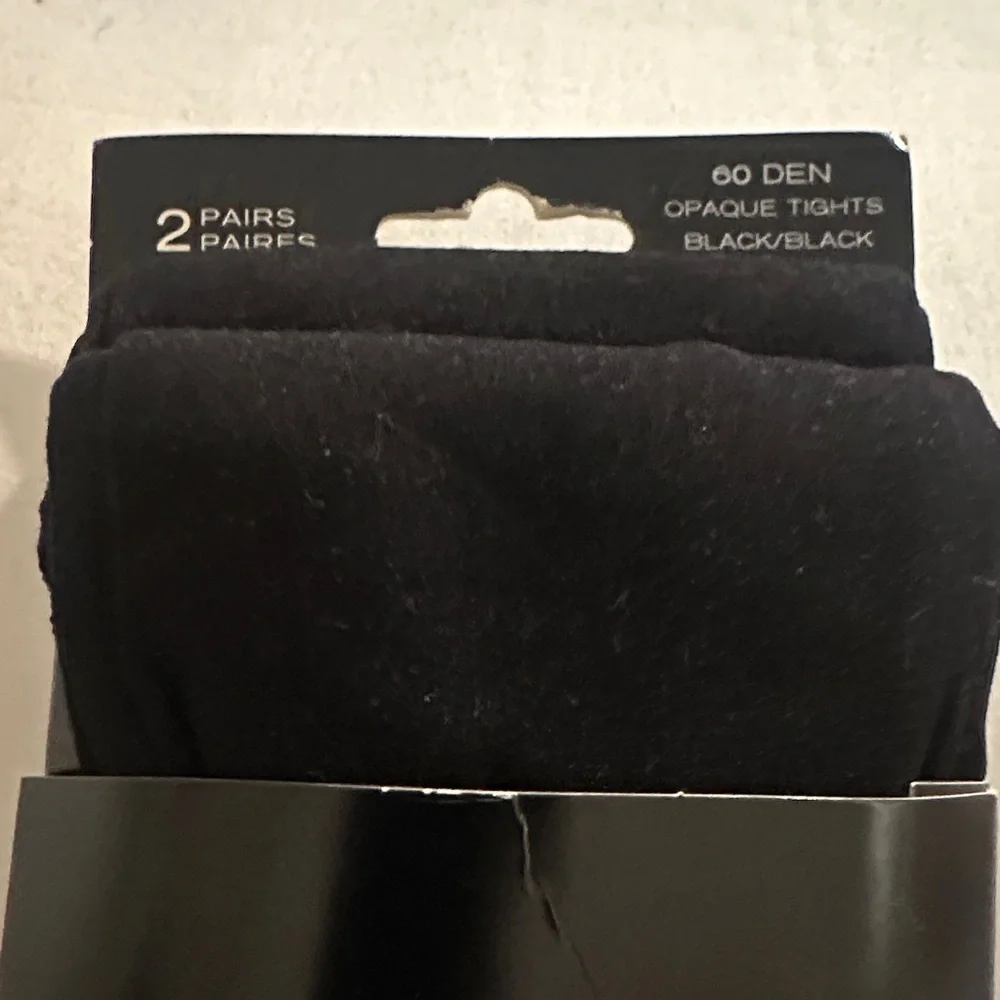 2 Pairs - Sarah Borghi Black Tights Size M/L